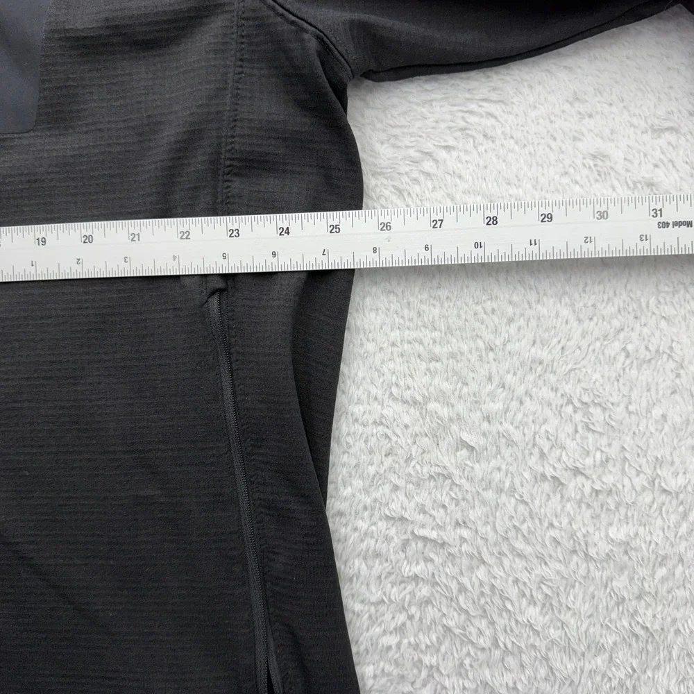 The North Face Mens Black Borod Full Zip Hoodie Grid Fleece Jacket XXL
